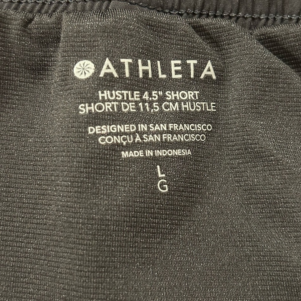 Athleta Black  Shorts with Perforated Side Panels - Picture 3 of 4
